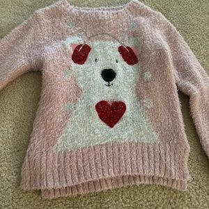 Pink bear sweater